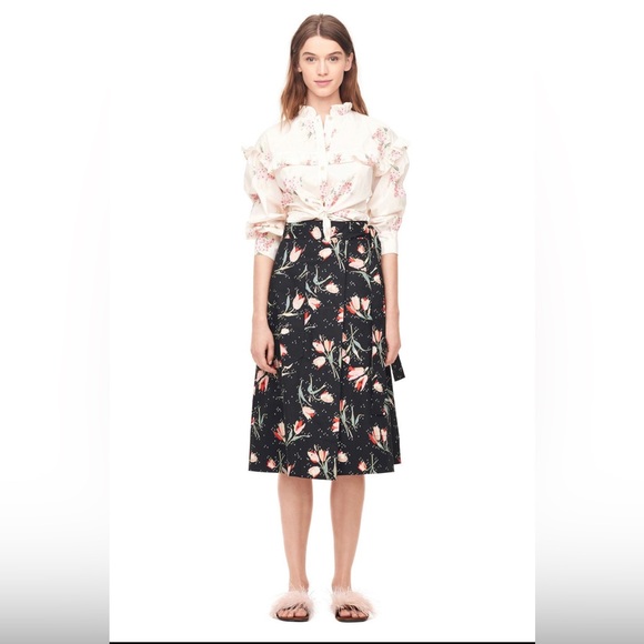 Rebecca Taylor Ikat Wrap Tulip Skirt - Picture 2 of 4